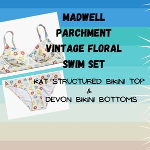MADWELL Parchment Vintage Floral Kat & Devon Swim